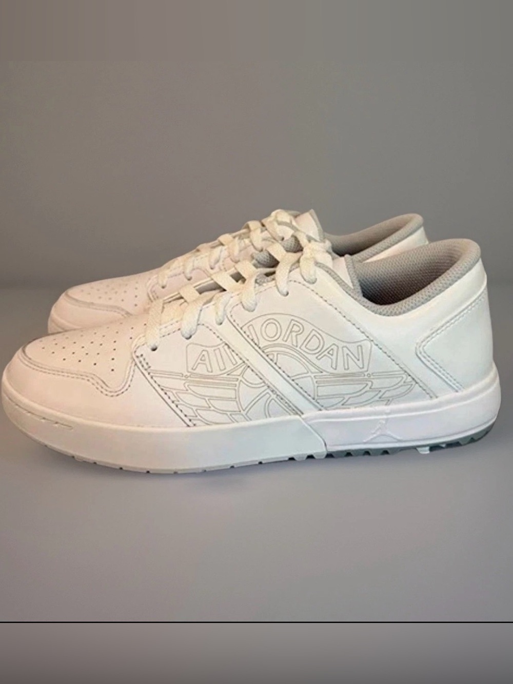 Jordan Nu Retro 1 G White Men’s Athletic Sneaker Leather Upper Golf Shoes Sz 9.5